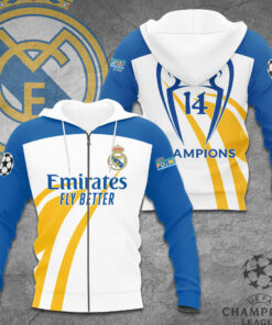 Real Madrid 3D Shirt Ver2 Zip Hoodie