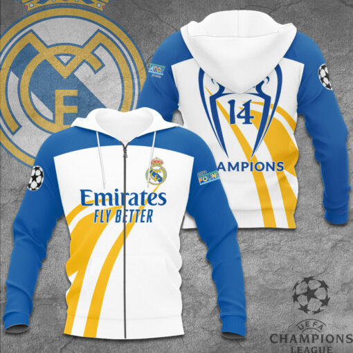 Real Madrid 3D Shirt Ver2 Zip Hoodie