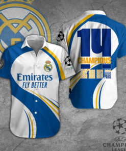 Real Madrid 3D Short Sleeve Dress Shirt 03