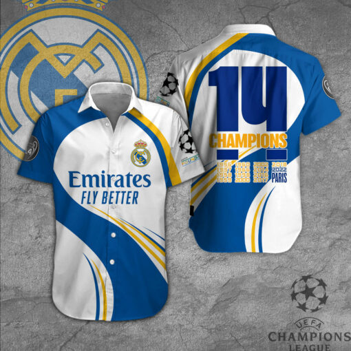 Real Madrid 3D Short Sleeve Dress Shirt 03