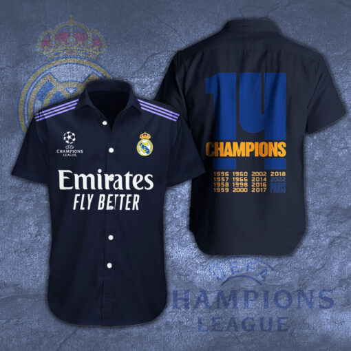 Real Madrid 3D Short Sleeve Dress Shirt 04