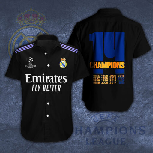 Real Madrid 3D Short Sleeve Dress Shirt 07
