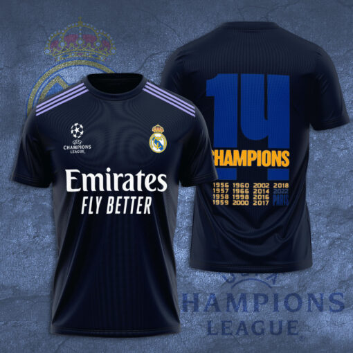 Real Madrid 3D T Shirt S1 navy