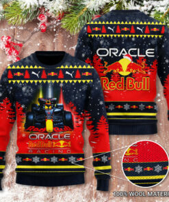 Red Bull Racing 3D Ugly Christmas Sweater 2022