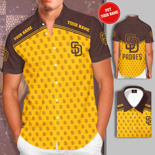 San Diego Padres 3D Sleeve Dress Shirt 02