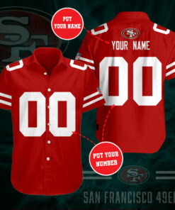 San Francisco 49ers 3D Short Sleeve Dress Shirt 05