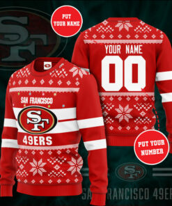 San Francisco 49ers 3D christmas sweater 02