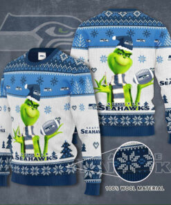 Seattle Seahawks 3D christmas sweater 02