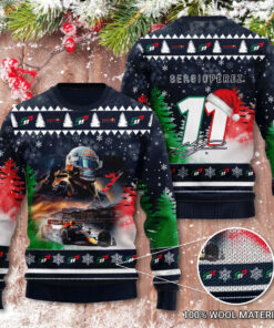 Sergio Perez 3D Christmas Sweater 2022