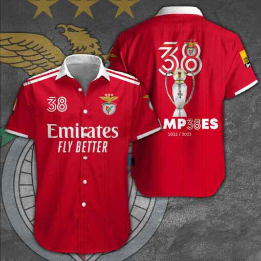 Sl Benfica short sleeve dress shirts WOAHTEE19723S2