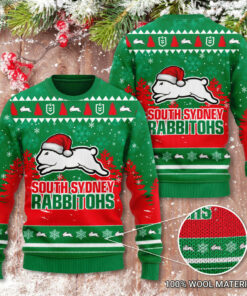 South Sydney Rabbitohs 3D Christmas Sweater 2022