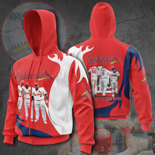 St. Louis Cardinals 3D zip up hoodie