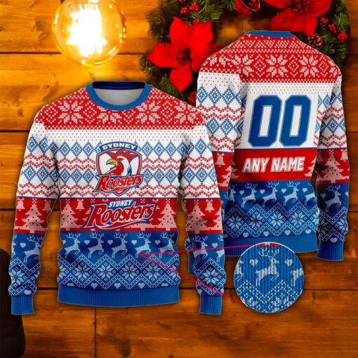Sydney Roosters 3D Christmas Sweater 2022
