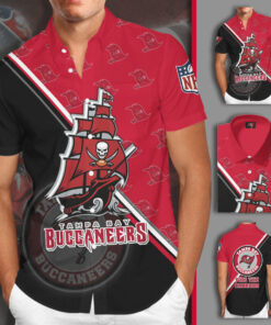 Tampa Bay Buccaneers 3D Short Sleeve Dress Shirt 04