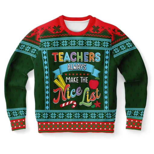 Teachers Xmas Educator Ugly Christmas 3D Sweater