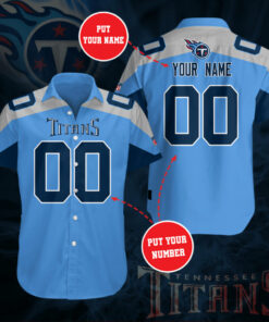 Tennessee Titans 3D Short Sleeve Dress Shirt 06