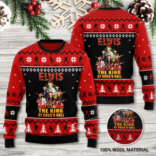 The King Of Rockn Roll Elvis Presley 3D Ugly Sweater