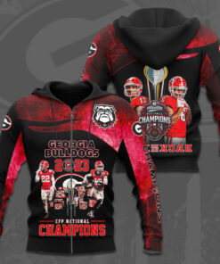 The best Georgia Bulldogs 3D zip hoodie 01
