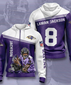 The best selling Baltimore Ravens 3D Zip Up hoodie 01