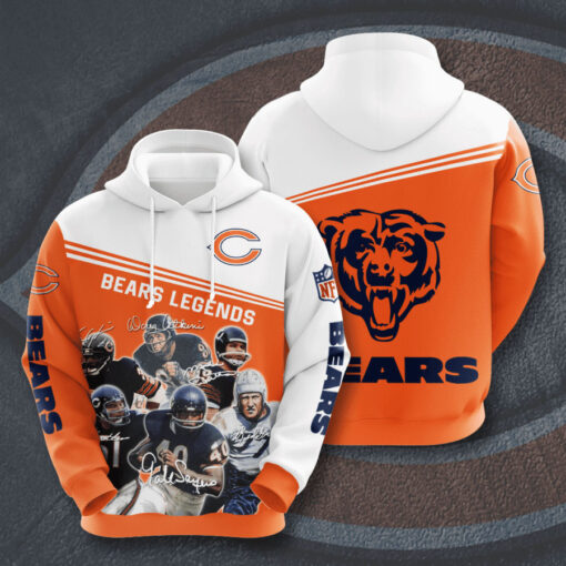 The best selling Chicago Bears 3D hoodie 11