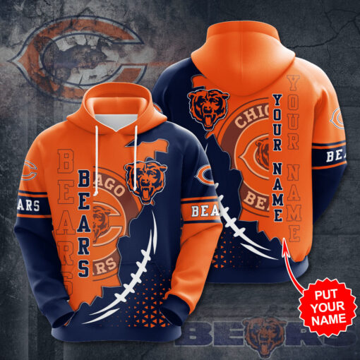 The best selling Chicago Bears 3D hoodie 14