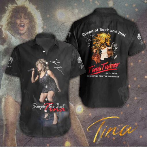 Tina Turner short sleeve dress shirts WOAHTEE14723S1