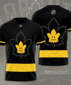 Toronto Maple Leafs 3D T shirt black orange