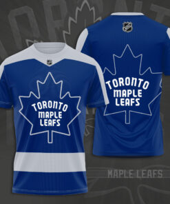 Toronto Maple Leafs 3D T shirt blue white