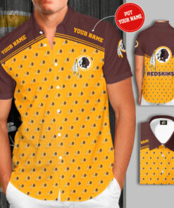 Washington Redskins 3D Short Sleeve Dress Shirt 04