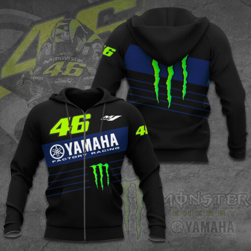 Yamaha Factory Racing 3D Apparels S2 Zip Hoodie