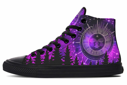alchemy in purple high top canvas shoes