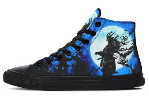 blue moon samurai high top canvas shoes