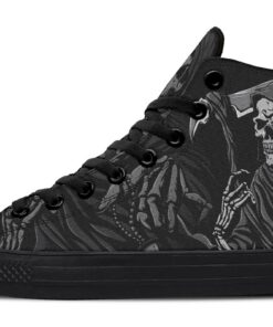 chain neckless grim reaper high top canvas shoes