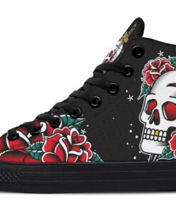 dagger knife skull high top canvas shoes