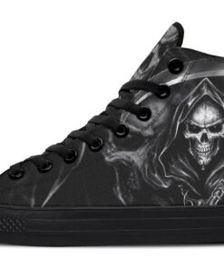 dangerous grim reaper high top canvas shoes