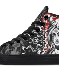 dark gothic demon high top canvas shoes