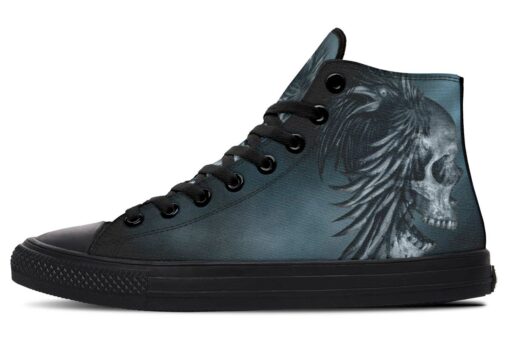 death raven high top canvas shoes