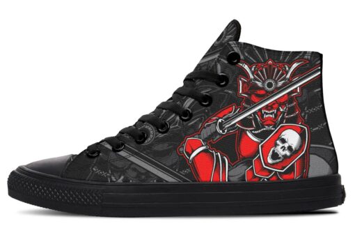 fight the samurai or die high top canvas shoes