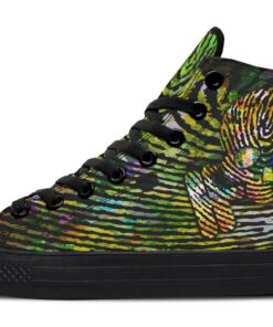 freaky skull working out high top canvas shoes