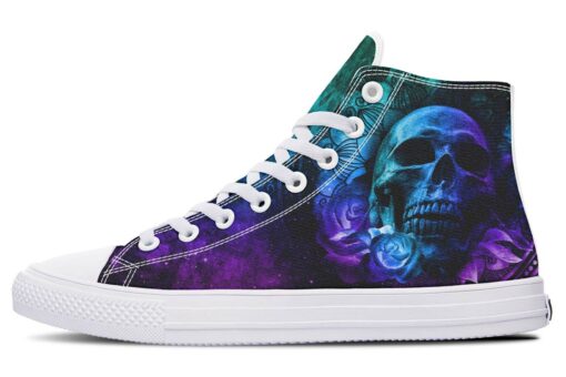 galaxy skull mandala high top canvas shoes