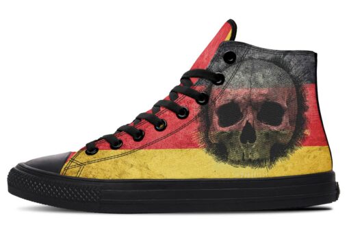 german flag skull high top canvas shoes