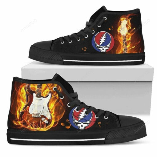 grateful dead high top shoes 3d all over print