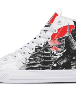 great japanese warrior high top canvas shoes