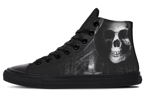 grim reaper dark woods high top canvas shoes