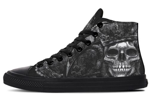 grim reaper king high top canvas shoes