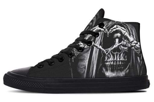 grim reaper love high top canvas shoes