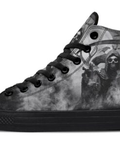 grim reaper scary at night high top canvas shoes