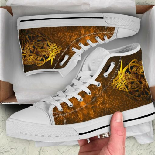 high top shoes celtic dragon tattoo a27