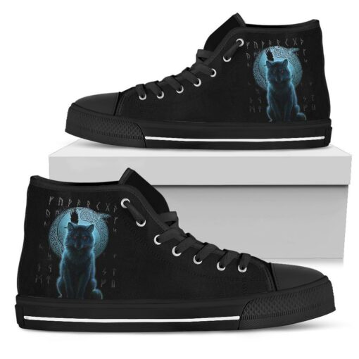 high top shoes fenrir viking wolf and moon a31