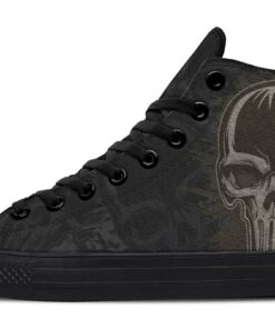 i am the punisher high top canvas shoes